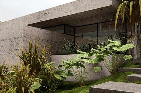 Casa com piscina construída pela Boutique Construtora