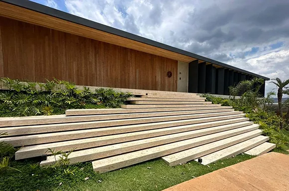 Vista aérea de obra da Boutique Construtora